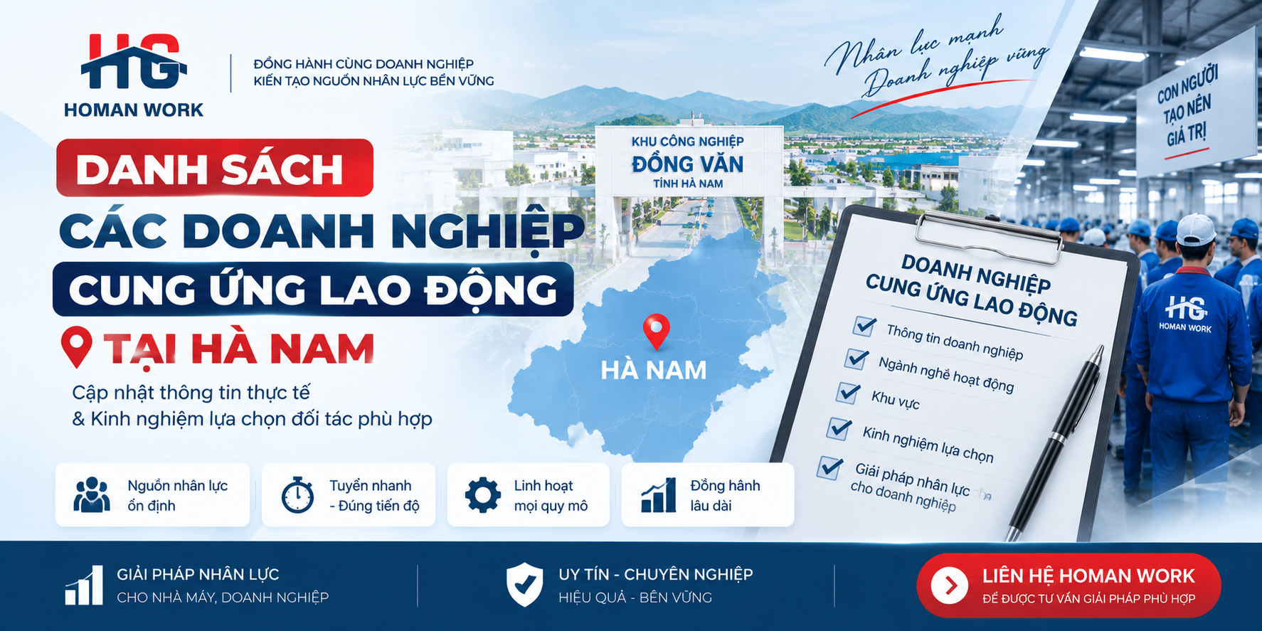 Danh Sách Các Công Ty Cung Ứng Lao Động Tại Hà Nam 2026
